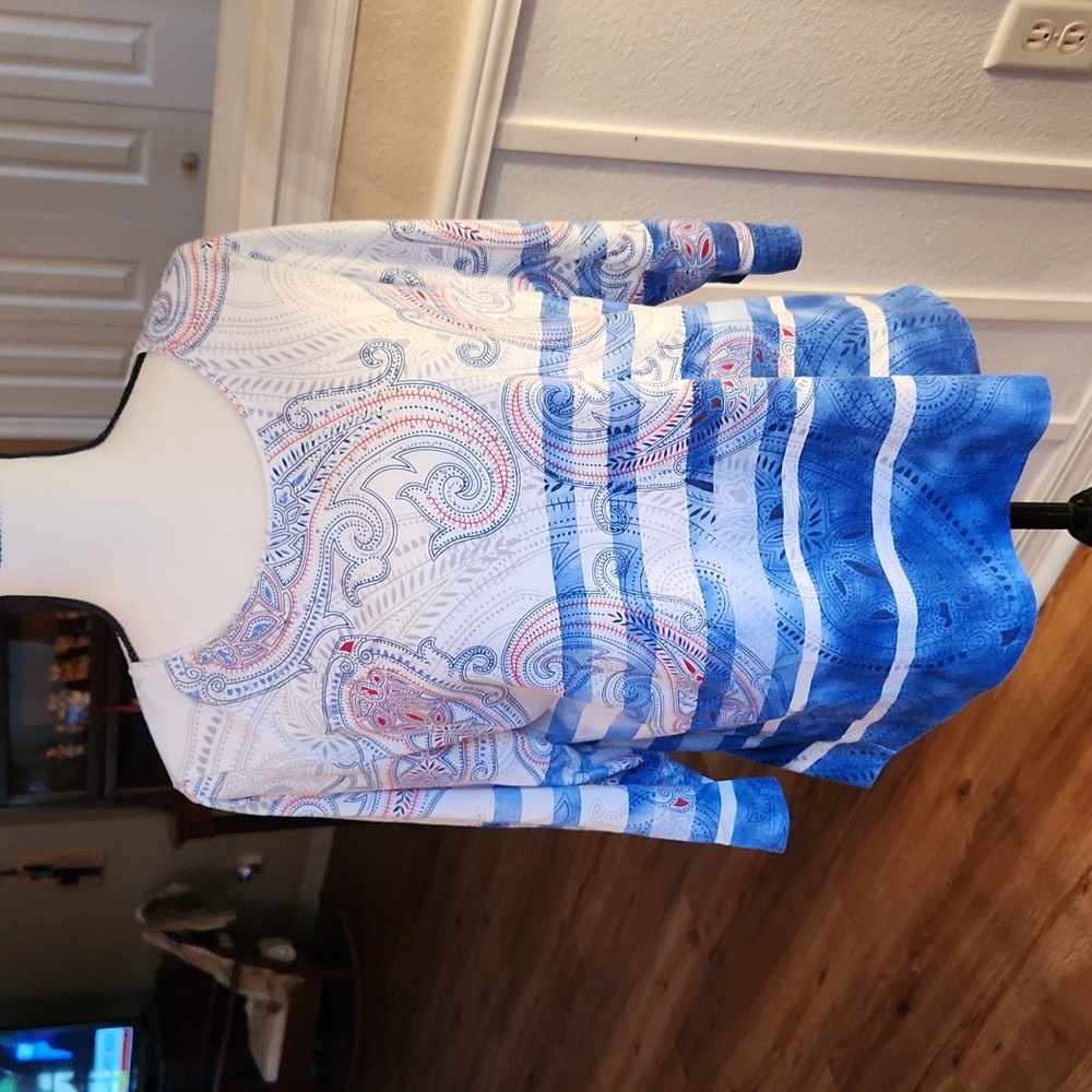 Alia,  Great condition,  Women's Top Size PL/ G, Red, white, blue